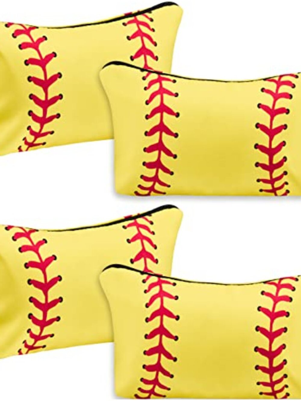 Softball Makeup Bags Travel Cosmetic Pouch Set Polyester Zipper Waterproof